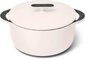 Caraway Enameled Dutch Oven - 6.5 qt Cast Iron Dutch Oven With Lid - 3 Layer Enamel Coating - No Seasoning Required - Compatible With All Stovetops - Oven Safe - No Forever Chemicals - Cream