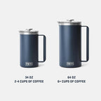 YETI Rambler 34 oz. French Press Coffee Maker, Black Forest Green