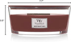 WoodWick Smoked Walnut & Maple Holiday Candle Gifts for Women and Men, 16 oz Ellipse Candle with Crackling Wick