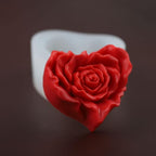 3.5 inch Rose Flower Mold Handmade Rose Soap Mold Peony Silicone Mold for Resin Candle Mold Rose Flower Cake Decoration Mold Weave Rose Flower Mold Round Shape Soap Mold