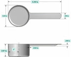 39 mL (8 Teaspoon | 1.32 Oz. | 2.63 Tablespoon) Long Handle Scoop for Measuring Coffee, Pet Food, Grains, Protein, Spices and Other Dry Goods (Pack of 5)