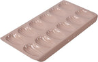 Madeleine Pan, 12-Cavity Mold Cake Pan Non-Stick Oval Shell Madeline Bakeware for Oven Baking (Rose Gold)