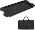 7034 Cast Iron Griddle Plate with Carry Bag for Weber Traveler Grills 9010001 9020001，Upgrade Flat Top Griddle Replacement Part for 9030001 9013001 9011701 Weber Traveler Portable Gas Grills,Black