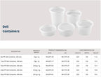 TIYA Food Containers - 12oz Bulk 240 Pack with Lids - Plastic Food Storage to-Go Containers - Reusable Microwavable Dishwasher Safe Reusable Cups - Airtight Leak Proof for Soups & Meal Prep
