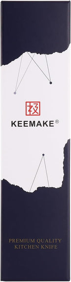KEEMAKE 8 Inch Carving Knife - Ultra Sharp Slicing Knife High Carbon Stainless Steel Blade & Ergonomic Handle for Meat Cutting BBQ Turkey Ham Gift Box Included