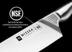 WIZEKA Kitchen Knife Set with Block: 15PCS German Stainless Steel Knife Block Set,One-Piece Design Knives Set for Kitchen, Professional Knife Set with Built-in Sharpener,Starry Sky Series