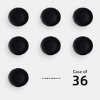 Stoneware Coupe Commercial Grade Dinnerware, Matte Black Plate 7.25", Case of 36