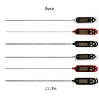 6pcs Candy Thermometer Digital Instant Read for Meat Kitchen Cooking Food Oil Deep Fry BBQ Grill Smoker (6, 23.2in)