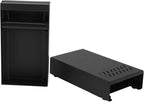 Espresso Knock Box Drawer, Stainless Steel Coffee Grounds Container with Removable Rubber Knock Bar and Non-slip Base, Mini 9.29 x 5.43 x 2.08 inches (Black)