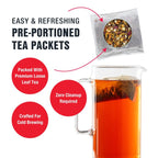Tiesta Tea - Peach Party Cold Brew, Peach Hibiscus Herbal Tea, Premium Loose Leaf Blend, Non Caffeinated Cold Brew Packets, Makes 64 oz of Pitcher Per Bag (Pack of 10)