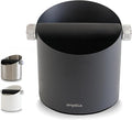 Espresso Knock Box, Large Capacity & Non-Slip Base Coffee Knock Box, Barista Tools, Espresso Machine Accessories (Black)