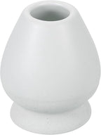 HARFINGTON Ceramic Chasen Stand 66mm Matcha Whisk Holder, Traditional Matcha Tea Chasen Holder, White