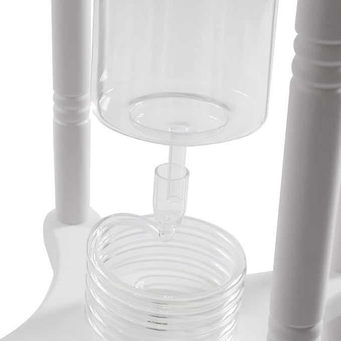 Cold Brew Drip Coffee Maker, 2500ml/84.54oz Ice Coffee Brewer Machine Dripper Pot Cold-Drip Coffee Tower with Glass Container Wood Stand for Home Office