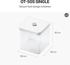 VAKUEN Premium Airtight Food Storage Containers, 3.28qt 1 Piece, Smart One-Click Seal Lid, No Hinges, Patented Double Silicone Lining, 100% Leak Proof, BPA-FREE, Dishwasher, Microwave Safe