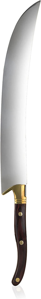 Viski Champagne Saber Sword in Wooden Box, Curved Stainless Steel Blade and Wood Handle, Elegant Home Bar Tool for Celebrations, Weddings, Parties, and Housewarming Gifts, Set of 1