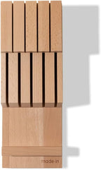 Made In Cookware - 9 Piece Knife Organizer - Italian Beechwood - Crafted in Italy