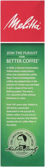 Melitta #4 Cone Coffee Filters, Natural Brown, 100 Count (Pack Of 3), 300 Total Filters - Fits all 8-12 Cup Cone Coffee Makers and Pour-Overs, Compostable, Tear-Resistant, Made in USA