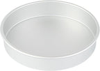 Restaurantware-Met Lux 10 x 2 Inch Straight-Sided Baking Tins, 12 Round Cake Pans - Oven-Ready, Freezable, Anodized Aluminum Round Baking Pans, Greaseproof, For Layer Birthday Cakes