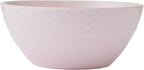 Miksa Trellis Pink Bone China Chip Resistant Lightweight 12 Piece Dinnerware Set, Service for 4