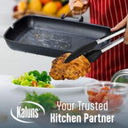 Kaluns Silicone Spatula Set, 4 Rubber Spatulas 600°F Heat Resistant, Nonstick Seamless Design with Stainless Steel Core, Dishwasher Safe, BPA free, Bonus Tongs Included