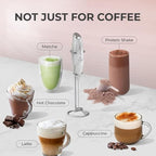 Zulay Kitchen Powerful Milk Frother Wand With 4 AA Duracell Batteries - Ultra Fast Handheld Drink Mixer - Electric Whisk Foam Maker for Coffee, Lattes, Cappuccino, Matcha & Creamer