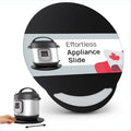 Ibyx Elegant Round Sliding Tray for Your Pressure Cooker, Air Fryer & Heavy Kitchen Appliances - Sturdy, Slides Easily from Under The Cabinet (Black, 13”)