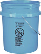 House Naturals 5 Gallon Premium HPDE Plastic Bucket - Made in USA Food Grade Storage Container, BPA Free All Purpose Pail (3, Light Blue)