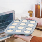 Nonstick Silicone Bakeware Set, 6 set Baking Cake Pan, Economical BPA Free Heat Resistant Bakeware Tools for DIY Loaf Bread Cheesecake Pizza Cupcake Muffin (Gray)