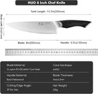 SHANGDAO Chef Knife 8 Inch, Professional Japanese Kitchen Knife – 3 Layers VG10 Alloy Steel, Pakkawood Handle, Gift Box - HUO Series