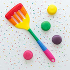 Cooking With Pride Non-Stick Slotted Turner, Heat-Safe Silicone With Iron Core, 12-Inch