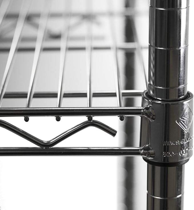 Shelving Inc. 14" d x 36" w Chrome Wire Shelving with 2 Tier Shelves, Weight Capacity 800lbs Per Shelf