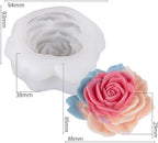 Flower Succulent Rose Peony Molds Silicone Wave Spiral Candle Mold - Silicone Resin Casting Molds for Candle & Resin & Soap Craft Supplies