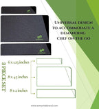 EVERPRIDE 6 & 8 Inch plus a Meat Cleaver Chef Knife Guard Set (3-Piece Set) Universal Blade Edge Cover and Knife Sheaths for Chef and Kitchen Knives Durable BPA-Free Felt Lined Sturdy ABS Plastic