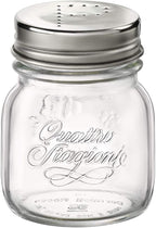 Bormioli Rocco 357760CBD021990 Quattro Stagioni Jar with Salt & Pepper Stainless Lid - Sleeve of 2, 5 oz, Clear