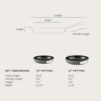 All-Clad E7859064 HA1 Hard Anodized Nonstick Fry Pan Cookware Set, 10 Inch and 12 Inch Fry Pan, 2 Piece, Black