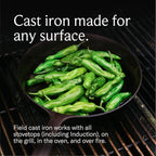 Field Company 11.63-Inch Cast Iron Skillet – Large, Lightweight & Smooth, Made in USA, Pre-seasoned with Organic Oil – Ideal for 4+ Servings (No.10)