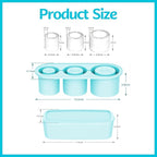 Ice Mold Tray – Round Ice Cube Mold for 40oz Tumbler, Stanley & Hydrojug – Silicone Ice Tray with Storage Bin – Perfect for Cold Drinks & Travel (Yellow)