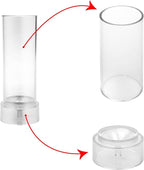 MILIVIXAY 2PCS Pillar Candle Mold -Height: 4.0inch,Diameter:2.0inch-30ft Long Wicks, 2pcs Wick Holders, a Mold Sealer and a Lead Wire Included as a Gift.