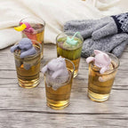 Tea Infuser for Loose Leaf Tea - Par-Tea Pack Silicone Strainer Animals, A Fun and Ideal Gift for Tea Lovers, Friends, and Family, 5-Pack Loose Leaf Steeper Set in Soft Multi-Color Designs