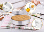 TeamFar 8 Inch Cake Pan, 3 Pcs Round Cake Pan Tier Cake Pan Set Stainless Steel, Healthy & Heavy Duty, Mirror Finish & Easy Clean, Dishwasher Safe