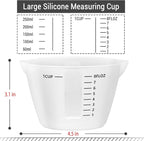 Gartful 250ml Resin Measuring Cups, 3PCS Large Silicone Resin Mixing & Pouring Cups, Reusable Easy Clean for Epoxy, Jewelry Casting Molds, Making Handmade Craft, 8 oz