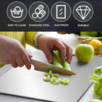 Titanium Cutting Board - 100% Pure Titanium Cutting Boards for Kitchen - Cutting Edge Hygiene & Durability, Cutting Boards for Home Kitchen Cooking (18 inch x 12 inch)