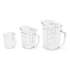 Cambro Measuring Cup - 3 Pack - 1 Cup, 2 Cup, 4 Cup (Clear)