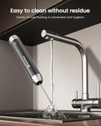 Maestri House Rechargeable Milk Frother with Stepless Speed Control, LunaFro Max Handheld Electric Foam Maker Waterproof Drink Mixer Foamer with Stand & Detachable Whisks for Lattes, Cappuccino