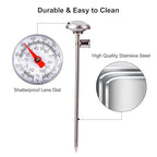 Meat Thermometer for Grilling, Food Thermometer for Cooking, Milk, Meat Thermometers for Grilling Cooking, Kitchen Instant Read Thermometer, Pocket Thermometers Food Temperature Probe