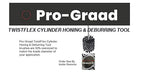 TwistFlex 3-3/4” 95mm 320 Grit Silicon Carbide Cylinder Hone 90-95mm, Bores 3.54”-3.75”, KTM525 2003-05, DR-Z 400SM 2005-09, TRX 450S/ES 4X4 Foreman 98-2004, YFZ450 2004-09, Sportsman 500 4X4 1996-05