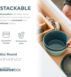 U Konserve Platinum Silicone Food Storage Bento Box Dual Seal Container - Leak Proof, Shatter Proof, Dishwasher Safe, Plastic Free - 20oz (Seafoam)