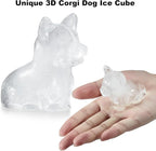 Nax Caki Corgi Dog gifts 3D Ice Cube Mold Fun Shapes, Large Craft Ice Mold, Big Dog Ice Cube Trays for Whiskey Cocktails Bourbon