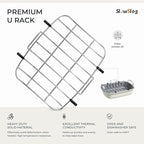 Roasting Pan, 17 Inch x 13 Inch Roaster with Removable Rack, Nonstick Roaster Pan for Roasting Turkey, Meat & Vegetables (Beige)