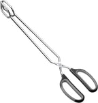 Scissor Tongs 16-Inch Extra Long Stainless Steel Barbecue Grilling Tongs (Black Handle)